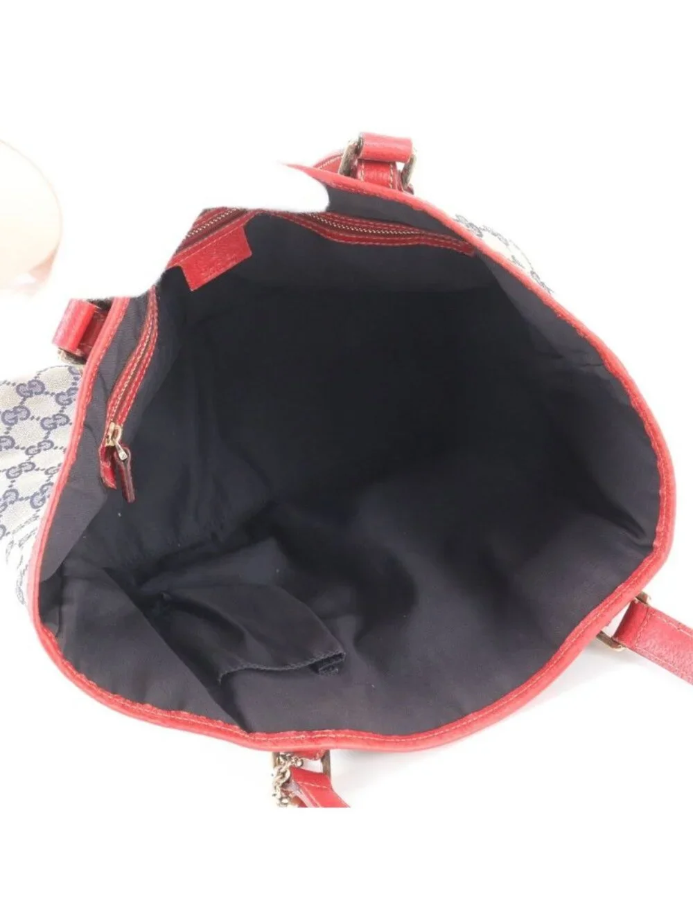 ★SOLD★ Gucci GG Canvas Sherry Charm Leather Tote Shoulder Bag - Picture 8 of 10